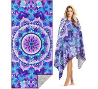 IGINOA Toalla de Playa Grande XXL Familiar Toallas Piscina Microfibra Grandes Mujer Secado Rápido Toalha Praia Ligera Originales Absorbente Beach Towels Antiarena 180x90 Regalo Mandala