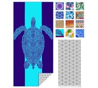 IGINOA Toalla de Playa Grande XXL Familiar Toallas Piscina Microfibra Grandes Mujer Secado Rápido Toalha Praia Ligera Originales Absorbente Beach Towels Antiarena 180x90 Regalo la Tortuga