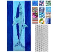 IGINOA Toalla Playa Grande Microfibra Antiarena 180 * 90 Azul Tiburón Toallas Piscina Hombre Secado Rápido Toalha de Praia XL Anti Arena Beach Towels Fina Toalhas Impermeable Playa Accesorios