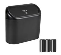 IGJCHUSYG Bote de Basura para Coche Pequeño para Aston Martin DBX 2020-2023, Papelera para Coche con 30 PCS Bolsas Impermeable Portátil y Fácil de Limpiar