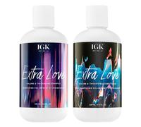 IGK Volumen de amor adicional y seta de champ y acondicionador de espesamiento | Ligero + admite el cuero cabelludo + aceite de equilibrio | Vegano