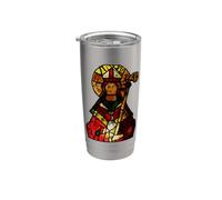 Iglesia Católica de Jesús San Estanislao Vitral Vaso térmico de acero inoxidable de doble pared