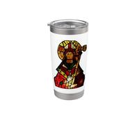 Iglesia Católica de Jesús San Estanislao Vitral Vaso térmico de acero inoxidable de doble pared