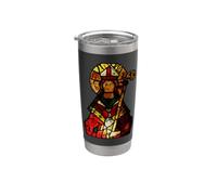 Iglesia Católica de Jesús San Estanislao Vitral Vaso térmico de acero inoxidable de doble pared