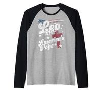 Iglesia Católica Nuevo Papa León XIV América EE.UU Camiseta Manga Raglan