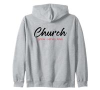 Iglesia: Crecer - Servir - Amor - Uniforme del Ministerio Cristiano Sudadera con Capucha