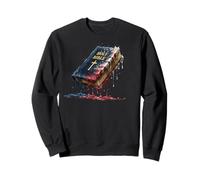 Iglesia Cristiana de la Biblia Bandera Americana USA Drip Graffiti Lover Sudadera