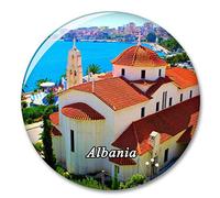 Iglesia de Albania Imán de Nevera, imánes Decorativo, abridor de Botellas, Ciudad turística, Viaje, colección de Recuerdos, Regalo, Pegatina Fuerte para Nevera