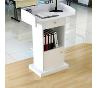 Iglesia de madera con cajón, gran superficie de lectura y placa deflectora, estante de almacenamiento para facilitar la nización, soporte ideal para el púlpito para servicios de adoración