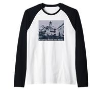 Iglesia de San Andrés, Kiev, Ucrania Barroco Vintage Souvenir Camiseta Manga Raglan
