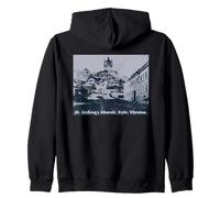 Iglesia de San Andrés, Kiev, Ucrania Barroco Vintage Souvenir Sudadera con Capucha