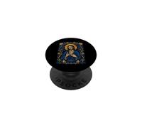 Iglesia gótica Floral de Jesucristo Iglesia Sagrada Icono Obra de Arte PopSockets PopGrip Adhesivo