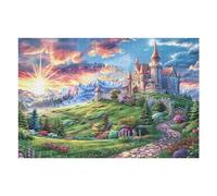 Iglesia Montaña Campo Verde Rural Campo Salvaje Puzzle 1000 Piezas para Adultos Divertido Agradable Y Relajante Ocio Familiar Y Hobby 1000 PCS（75x50cm）