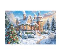 Iglesia Montaña Campo Verde Rural Campo Salvaje Puzzle 1000 Piezas para Adultos Divertido Cautivador Y Relajante Actividades Familiares 1000 PCS（75x50cm）
