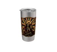 Iglesia San Miguel Arcángel Icono Arte Vaso térmico de acero inoxidable de doble pared