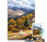 Iglesia tenebrosa en otoño, Rompecabezas de 1000 Piezas para Adolescentes, Juguete de lógica, Divertido, Corte de precisión, Regalo Elegante 38x52cm