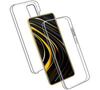iGlobalmarket Funda Silicona Compatible para Xiaomi Pocophone M3, Proteccion 360, Frente y Trasera Transparente, Resistente, Ligera