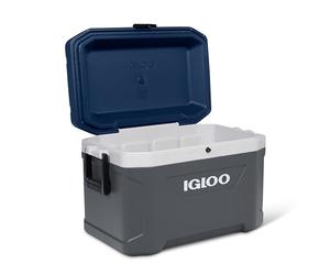 IGLOO Maxcold 54 Nevera 51L - Nevera pasiva Robusta con Larga conservación, Ideal para Camping, Pesca, Barco & Outdoor, Tapa Resistente, fácil de Limpiar, Bebidas y Comida