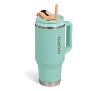 IGLOO Travel Mug 32 - Taza térmica de 900 ml en acero inoxidable, con pajita, verde, hermética, para bebidas gaseosas, 12h calientes, 48h frías, sin BPA, ideal para llevar