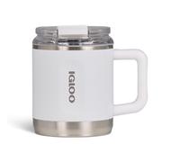 IGLOO Vaso térmico para café 15, Vaso de café de acero inoxidable, 0,45 L, blanco, aislado, a prueba de fugas.