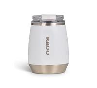 IGLOO Vaso térmico para vino 10, Vaso de vino de acero inoxidable, taza, blanco, 0,3 L, aislado, a prueba de fugas.