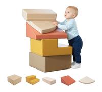 IGLU Soft Play Corner Climber Bloques Psicomotricidad Infantil Juego de 5 Espuma Educativos para Niños Escalada Bebe Parque Montessori (Pastel Autumn)