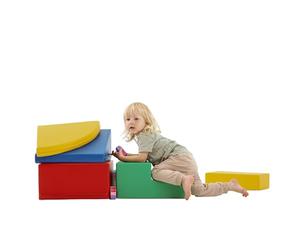 IGLU Soft Play Corner Climber Bloques Psicomotricidad Infantil Juego de 5 Espuma Educativos para Niños Escalada Bebe Parque Montessori (Multicolor)