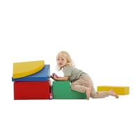 IGLU Soft Play Corner Climber Set 6 XL Bloques de construcción de Espuma Juguetes éducatifs (Vegan Leather, Multi Color)