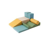 IGLU Soft Play Discover Toboganes Montessori Bloques Espuma Psicomotricidad Infantil Parque Juego de 7 Educativos para Niños Escalada Bebe Infantil (Pastel Sea)