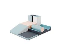 IGLU Soft Play Discover Toboganes Montessori Bloques Espuma Psicomotricidad Infantil Parque Juego de 7 Educativos para Niños Escalada Bebe Infantil (Pastel)