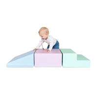 IGLU Soft Play Lote de 3 Elementos Motrices para Bebé (Pastel)