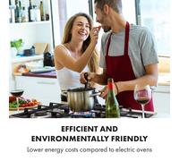 Ignito cocina a gas con 5 zonas 5 fogones acero inoxidable plateada