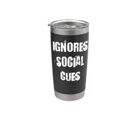 Ignora las señales sociales Vaso térmico de acero inoxidable de doble pared