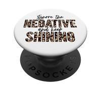Ignora lo Negativo y Sigue brillando Amor Positivo inspira PopSockets PopGrip Adhesivo