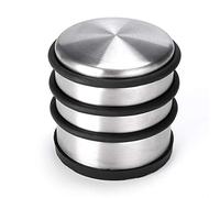 Ignpion 1.05 kg en acier inoxydable Arrêt de porte Heavy Duty Métal de sol Porte Stopper Bumper avec bague de mémoire tampon de caoutchouc (diamètre 6.6 cm x 7.3 cm)-Aucun Motif de fixation