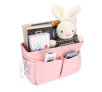 IGNPION Canastas de lona para colgar al lado de la cama, con cinta ajustable para colgar en el dormitorio, organizador de cama, bolsa de almacenamiento multiusos para el hogar, oficina, escuela,