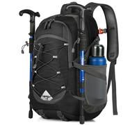 IGOLUMON 40L Mochila de Senderismo para Hombre Mujer Ultraligera Plegable Mochilas de Marcha Impermeable Macuto de Viaje para Senderismo, Camping, Bicicleta, Deportes al Aire Libre, Negra