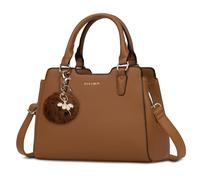 IGOLUMON Bolsos de Mano Piel para Mujer para Universitarias Trabajo Bolso Bandolera Universidad Marca Bolsa Outlet Marca Tote Bag Negro Marrón