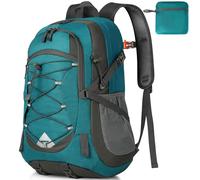 IGOLUMON Mochila de Senderismo de 40L Mochila Plegable Ultraligera Mochilas de Marcha para Hombre Mujer para Camping Viajes Excursiones Acampadas Montaña al aire libre, Negra (Verde)
