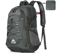 IGOLUMON Mochila Plegable de Senderismo de 40L Ultraligera de Marcha para Hombre Mujer para Camping Excursiones Acampadas Montaña al aire libre, Negra (Gris)