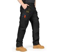 IGOLUMON Pantalones de Trabajo Hombre Pantalones Cargo Casuales con Multibolsillos Pantalón de Combate Táctico