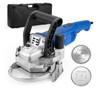 igooo Kit de sierra de jamba de sierra socavada resistente de 1800 W, 2.5 HP, 120 V 60 Hz, con dos cuchillas de aleación de 6.5 pulgadas (madera) y una hoja de diamante (azulejos y mampostería), cable