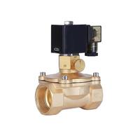 IGOQTHSQE Electroválvula eléctrica de latón DN15-50 con Interruptor Emergencia Manual, CA 220 V, CC 24, for Agua, Aceite y Aire, Ahorro energía(G-AC220V-ENERGY Saving Type,DN32)