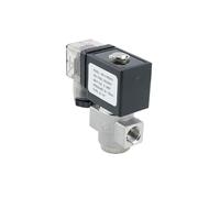 IGOQTHSQE Válvula Solenoide G1/4 VX2120-08-SS-NO Normalmente Abierta de Acero Inoxidable 304 con Sello Goma Silicona 220VAC 12VDC DN8(with 2PCS Clamp,12VDC)