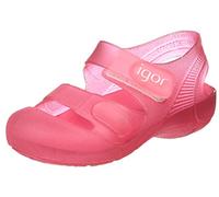 Igor Bondi, Sandalia con Pulsera Unisex niños, Rosa (Translúcido Fucsia), 22 EU
