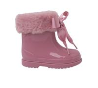 IGOR - IGOR W10258 Rosa Bota Agua Charol con Pelo Caucho Niñas Color: Rosa Talla: 23