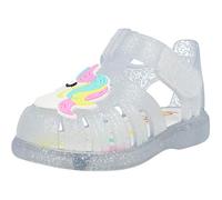 Igor Tobby Unicorn Glitter - Sandalias de gelatina de PVC transparente, Purpurina blanca transparente, 22 EU