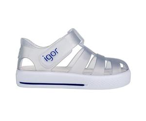 Igor Star Sandalia con Pulsera, Unisex Infantil, Transparente (Translúcido Blanco), 19 EU (3 UK)