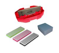 IGOSKI Kit de cera para esquís de snowboard, herramienta de snowboard, afilador de bordes de esquí, herramienta de ángulo lateral de esquí, diamantes y piedra de goma (herramienta+diamantes + piedra