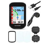 iGPSPORT BSC300T GPS Bicicleta, Pantalla Táctil a Color de 2,4", Mapas de Navegación, Memoria de 8 GB, Compatible con 130 Datos, Conexión de Carga Tipo C a Bicicleta Eléctrica y Di2